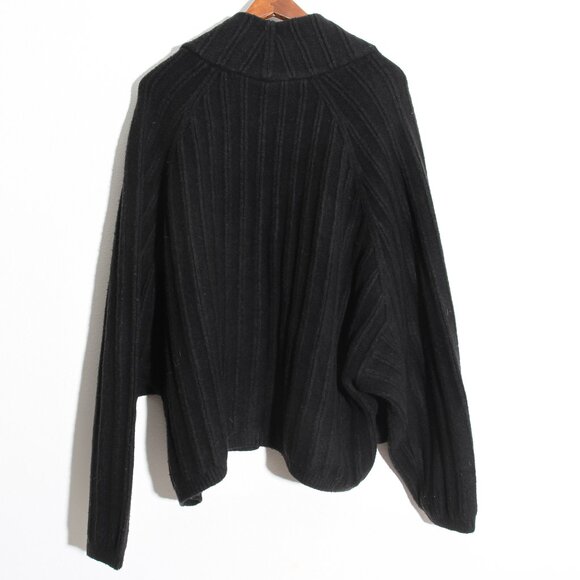 Lululemon Twin Rib Sweater Wrap Cardigan Black Chunky Knit Wool Size XL / XXL - Picture 13 of 16